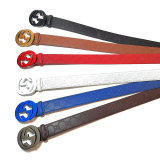 5A GG Signature Slide Buckle Belt Blue 4cm