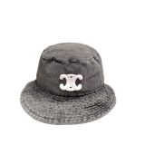 5A Simple Embroidered Logo Denim Bucket Hats