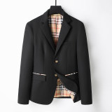 Men's Blazer Jacket Business Wedding Party Two Button Solid Black