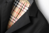 Men's Blazer Jacket Business Wedding Party Two Button Solid Black