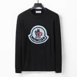 Men's Slim Fit Cotton-Blend Crew Neck Pullover Sweater Casual Knitted Top with Ribbed Edge Striped Soft