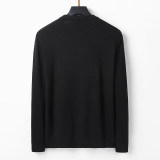 Men's Slim Fit Cotton-Blend Crew Neck Pullover Sweater Casual Knitted Top with Ribbed Edge Striped Soft