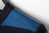 Men's Slim Fit Cotton-Blend Crew Neck Pullover Sweater Casual Knitted Top with Ribbed Edge Striped Soft