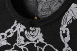 Men's Slim Fit Cotton-Blend Crew Neck Pullover Sweater Casual Knitted Top with Ribbed Edge Striped Soft