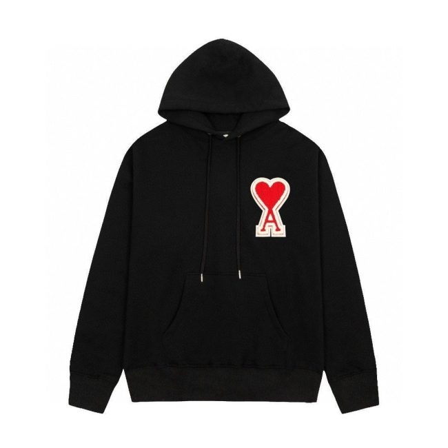 5A Coeur Embroidered Logo Hoodie Black