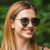 5A Fashion Round Frame Sunglasses 3574