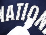 Varsity Jacket College Baseball Jackets Vintage Unisex Streetwear Coats with Patchwork Hipster Utility Tops Navy Blue