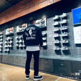 Varsity Jacket College Baseball Jackets Vintage Unisex Streetwear Coats with Patchwork Hipster Utility Tops Navy Blue