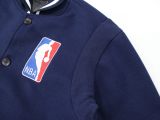 Varsity Jacket College Baseball Jackets Vintage Unisex Streetwear Coats with Patchwork Hipster Utility Tops Navy Blue