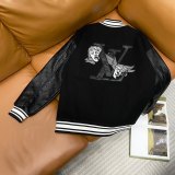 Varsity Jacket College Baseball Jackets Vintage Unisex Streetwear Coats with Patchwork Hipster Utility Tops Black