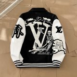 Varsity Jacket College Baseball Jackets Vintage Unisex Streetwear Coats with Patchwork Hipster Utility Tops Black White