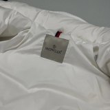 Solayan Men's Short Down Jacket with Three-Color Trim White FW24
