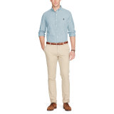 5A Classic Fit Chambray Shirt Blue