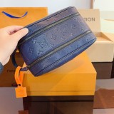 Embossed Logo Cosmetic Bag Wash Bag Blue 240720 27x14cm