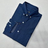 5A Classic Fit Chambray Shirt Blue