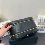 Plaid Cosmetic Bag Wash Bag Black 240318 25x14cm
