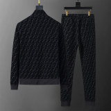 Men's Cotton Tracksuits Outfits Set 2 Piece Jogging Suits Warm Up Sweatsuits Stand Collar Sportswear Track  Suits Sets 38084