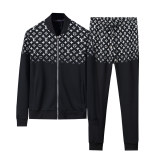 Men's Cotton Tracksuits Outfits Set 2 Piece Jogging Suits Warm Up Sweatsuits Stand Collar Sportswear Track  Suits Sets 38086