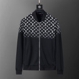 Men's Cotton Tracksuits Outfits Set 2 Piece Jogging Suits Warm Up Sweatsuits Stand Collar Sportswear Track  Suits Sets 38086