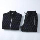 Men's Cotton Tracksuits Outfits Set 2 Piece Jogging Suits Warm Up Sweatsuits Stand Collar Sportswear Track  Suits Sets 38084