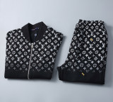 Men's Cotton Tracksuits Outfits Set 2 Piece Jogging Suits Warm Up Sweatsuits Stand Collar Sportswear Track  Suits Sets 38086
