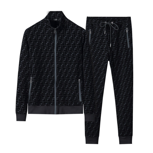 Men's Cotton Tracksuits Outfits Set 2 Piece Jogging Suits Warm Up Sweatsuits Stand Collar Sportswear Track  Suits Sets 38084