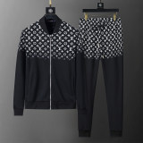 Men's Cotton Tracksuits Outfits Set 2 Piece Jogging Suits Warm Up Sweatsuits Stand Collar Sportswear Track  Suits Sets 38086