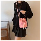 5A The Leather Bucket Bag Pink