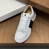 Low-Top Leather Sneakers Phantom Kick White 241001