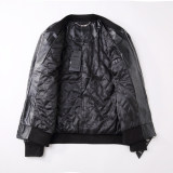 Autumn Men's Simple Zipper Leather Jacket Black 6948