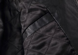 Autumn Men's Simple Zipper Leather Jacket Black 6942