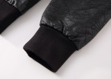 Autumn Men's Simple Zipper Leather Jacket Black 6948
