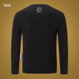 Autumn Men's Simple Versatile Sweatshirt Black 8606