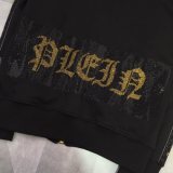 Autumn Men's Diamond Pattern Hooded Jacket Pants Set Black P839