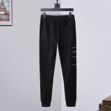 Autumn Men's Embroidered Logo Jacket Pants Set Black 906