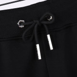 Autumn Men's Printed Logo Hooded Jacket Pants Set Black 886