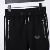 Autumn Men's Printed Logo Hooded Jacket Pants Set Black 886