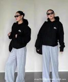 5A Casual Basic Printed Hoodie White