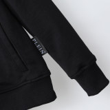 Autumn Men's Embroidered Logo Jacket Pants Set Black 906