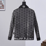 Autumn Men's Diamond Logo Jacket Pants Set Black 880