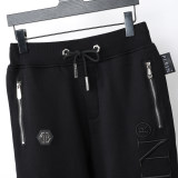 Autumn Men's Embroidered Logo Jacket Pants Set Black 906