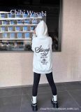 5A Casual Basic Printed Hoodie White