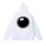 5A Casual Basic Printed Hoodie White