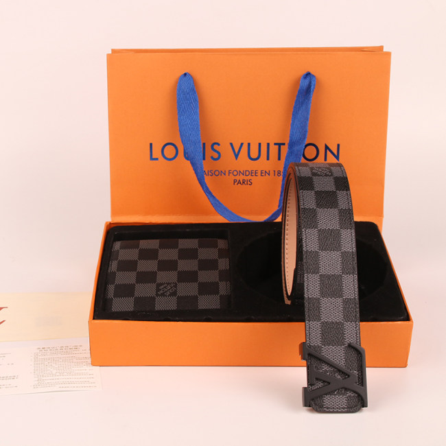 5A Belt and Wallet Gift Box Black