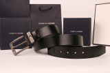 5A Men's Pin Buckle Leather Belt Black