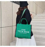 5A Jacquard Large Tote Bag Black