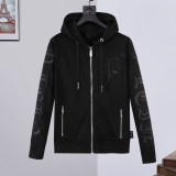 Autumn Men's Embroidered Pattern Jacket Pants Set Black 879