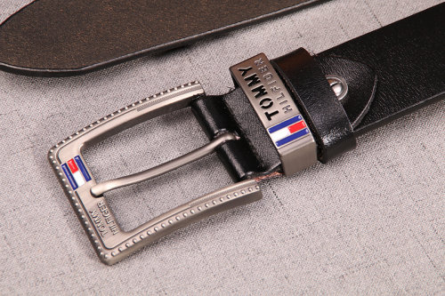 5A Men's Pin Buckle Leather Belt Black