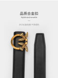 5A Women Slide Buckle Belt Black