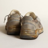 Women's Dad-Star In Dove Gray Mesh And Suede